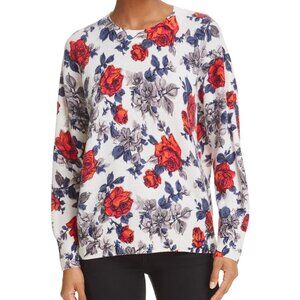 Equipment cashmere floral crewneck sweater